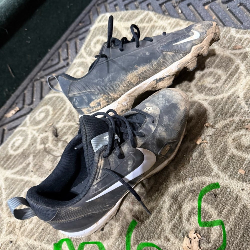 Nike Black and White Sports Cleats